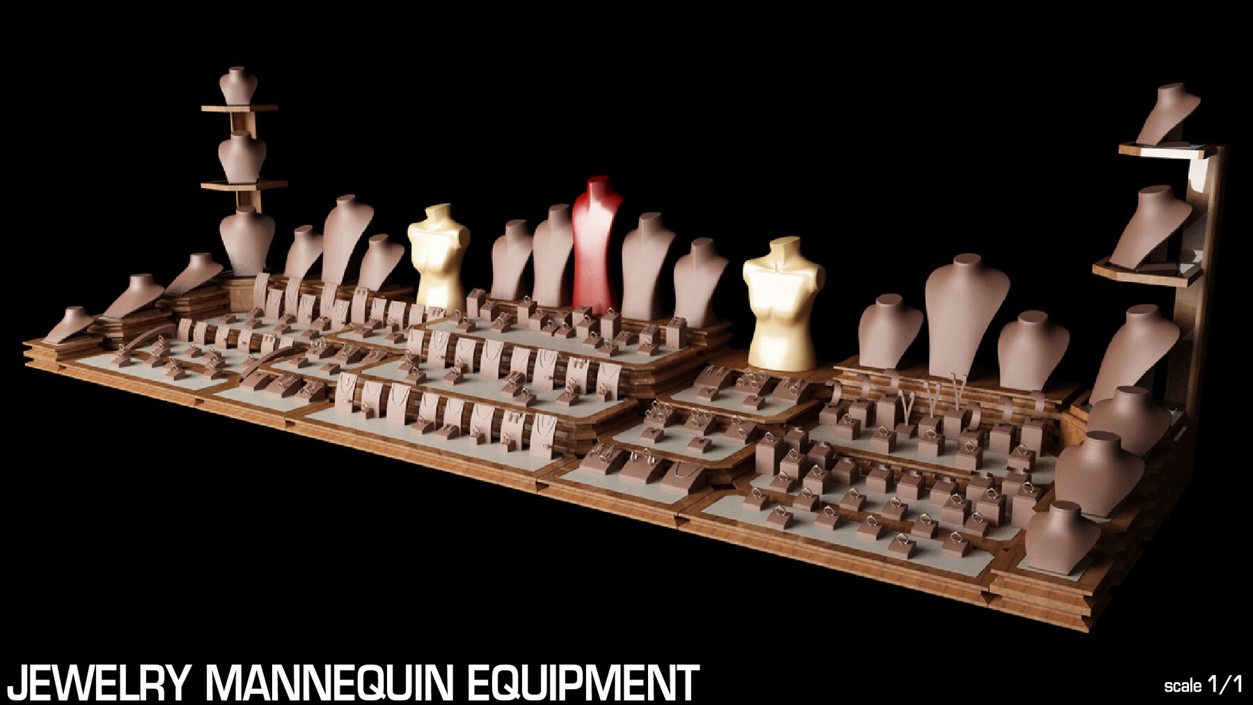 ArtStation Jewelry Display Mannequin equipments 3D Model Resources