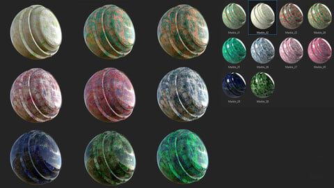 SmartMaterial Collection-01 Stylized and Realistic Marble-01