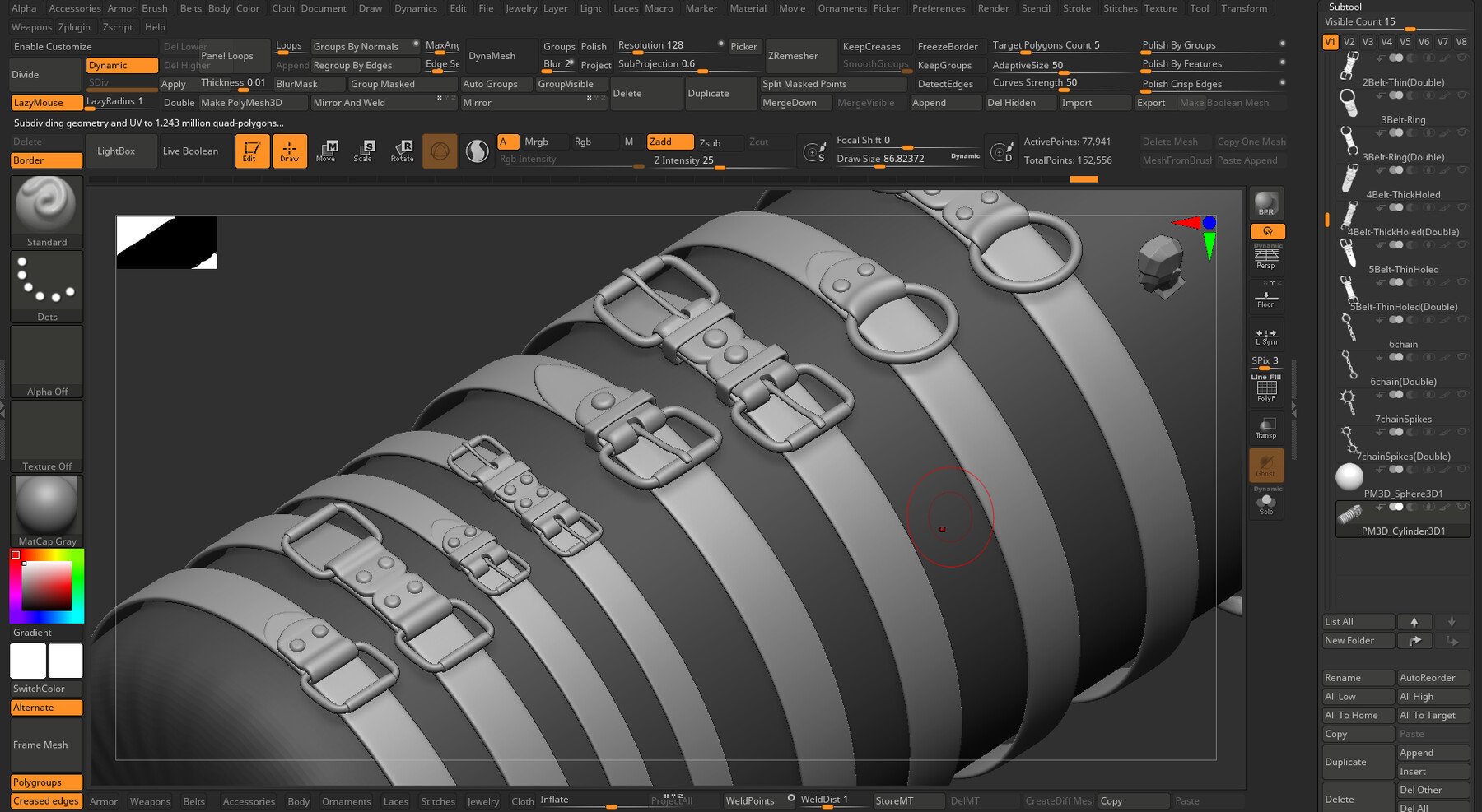 ArtStation - BELT-Curve-Brushes (Zbrush & Blender) - Game-Ready/UVed ...