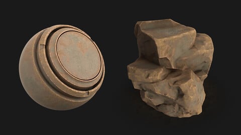 Stylized Cliff Rock Substance Smart Material - 4