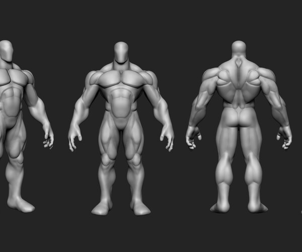 ArtStation - Male Basemesh Strong Body VOL 03 | Resources