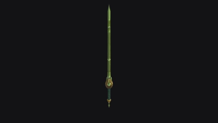 ArtStation - Emerald Crystal Sword | Game Assets