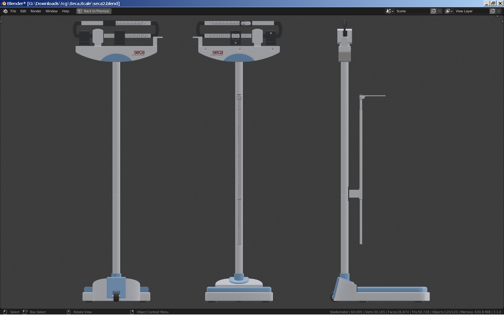 ArtStation - Column Medical Weighing Scale