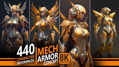 440 Mech Armor Concept - Character References | 8K Resolution