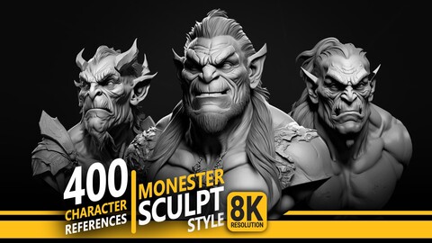 400 Monester Sculpt Style - Character references | 8k Resolution