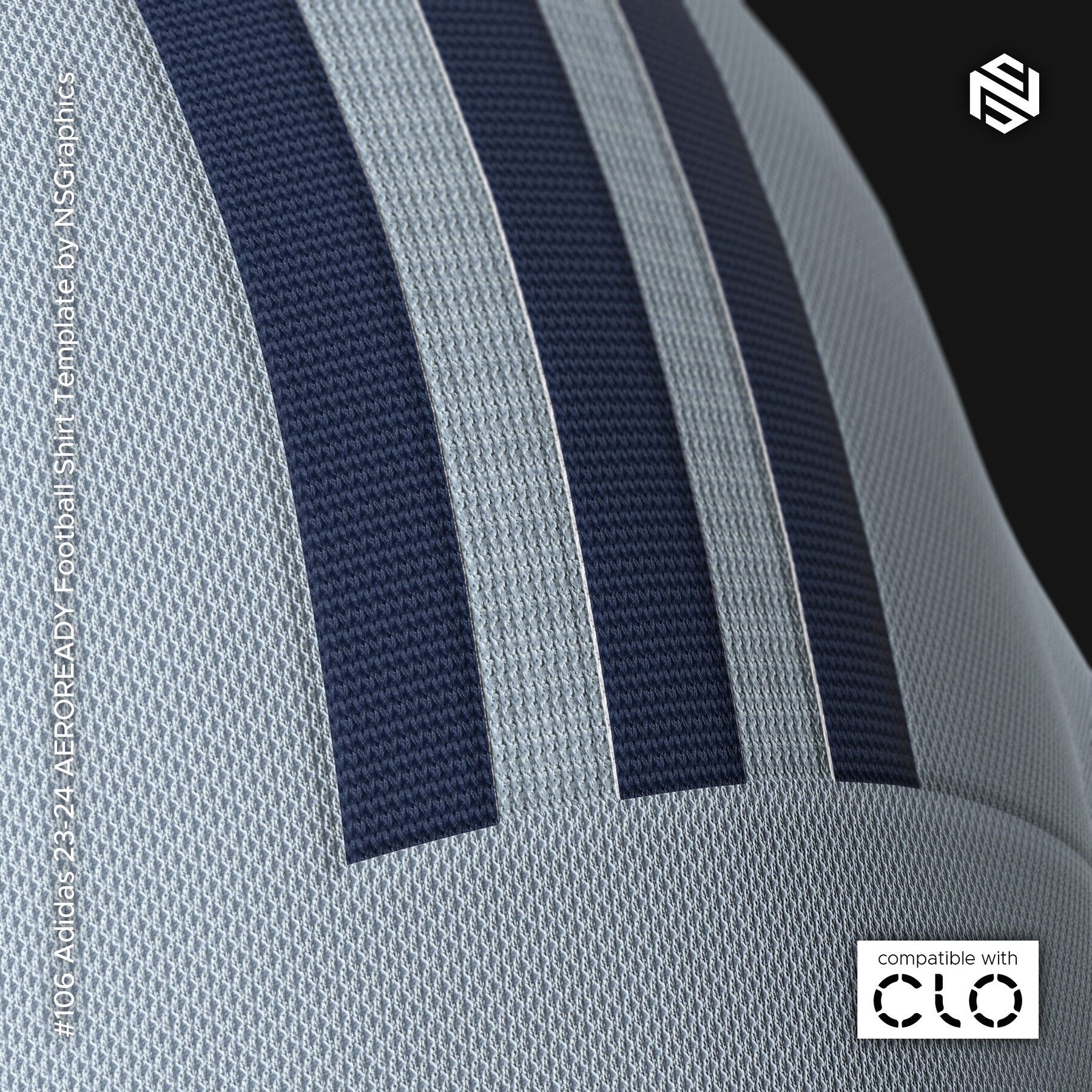 ArtStation - Adidas 23-24 AEROREADY LS Football Shirt Template for CLO 3D &  Marvelous Designer