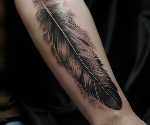 Finished tattoo :) #firsttattoo #feathertattoo #feather #t… | Flickr