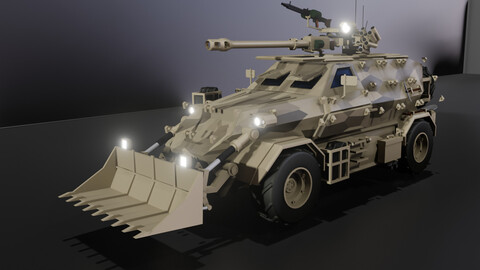 Military vehicle 3D model