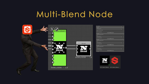 Custom SD Node --- Multi-Blend Node in Substance Designer (FREE to Share!)