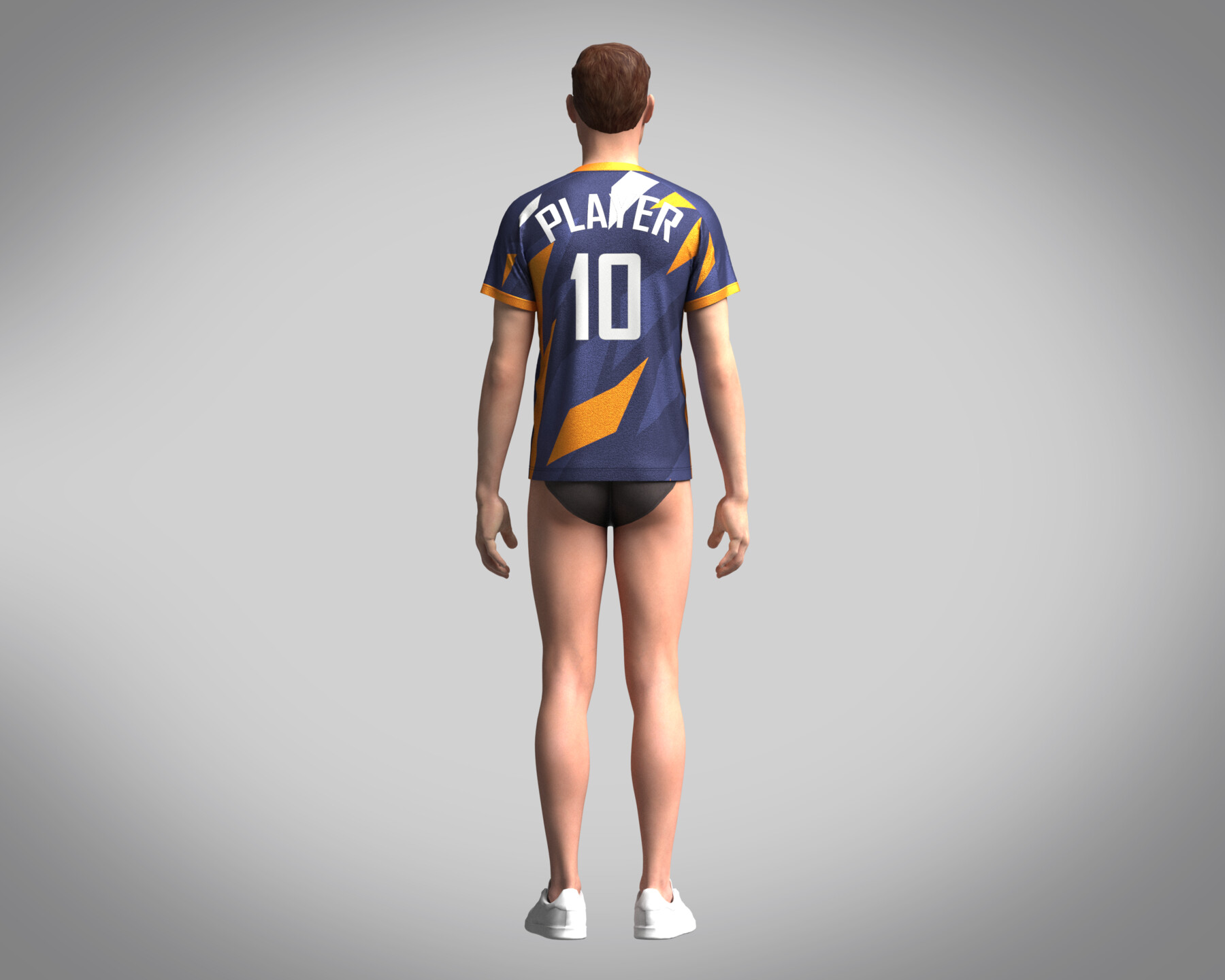 ArtStation - Mens Soccer Orange and blue color Blue Jersey Player-10