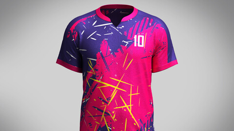 Mens Soccer Red Magenta Jersey Player-10