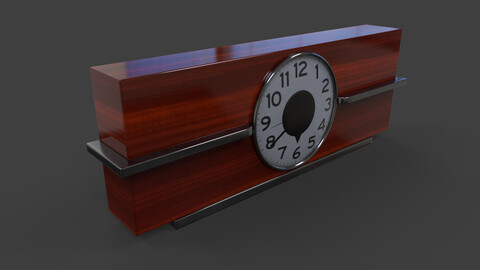 Art Deco Clock V02 - Low Poly