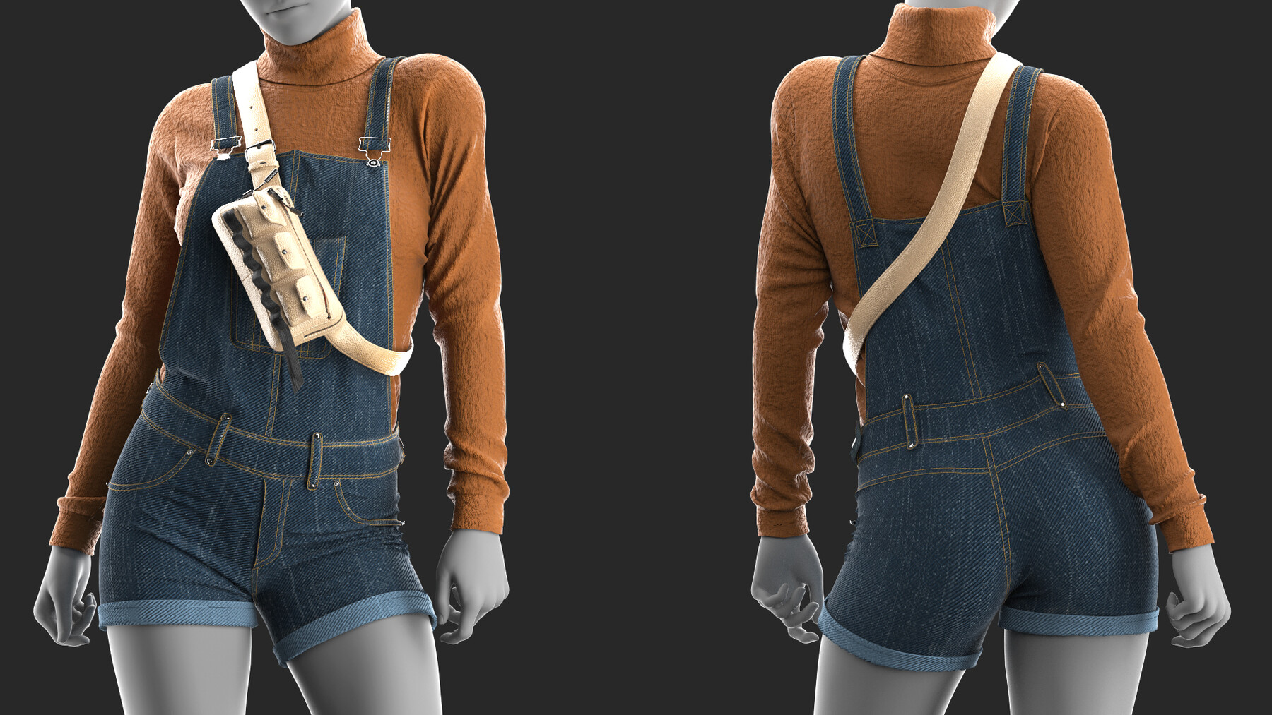ArtStation - Girl's Outfit 17 - Marvelous / CLO Project file | Game Assets