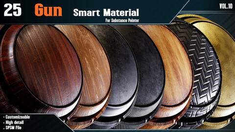 25 Gun Smart Materials - Vol.10 (wood,plastic,metal material)
