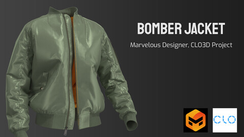 Bomber Jacket - Marvelous Designer \ CLO3D Project