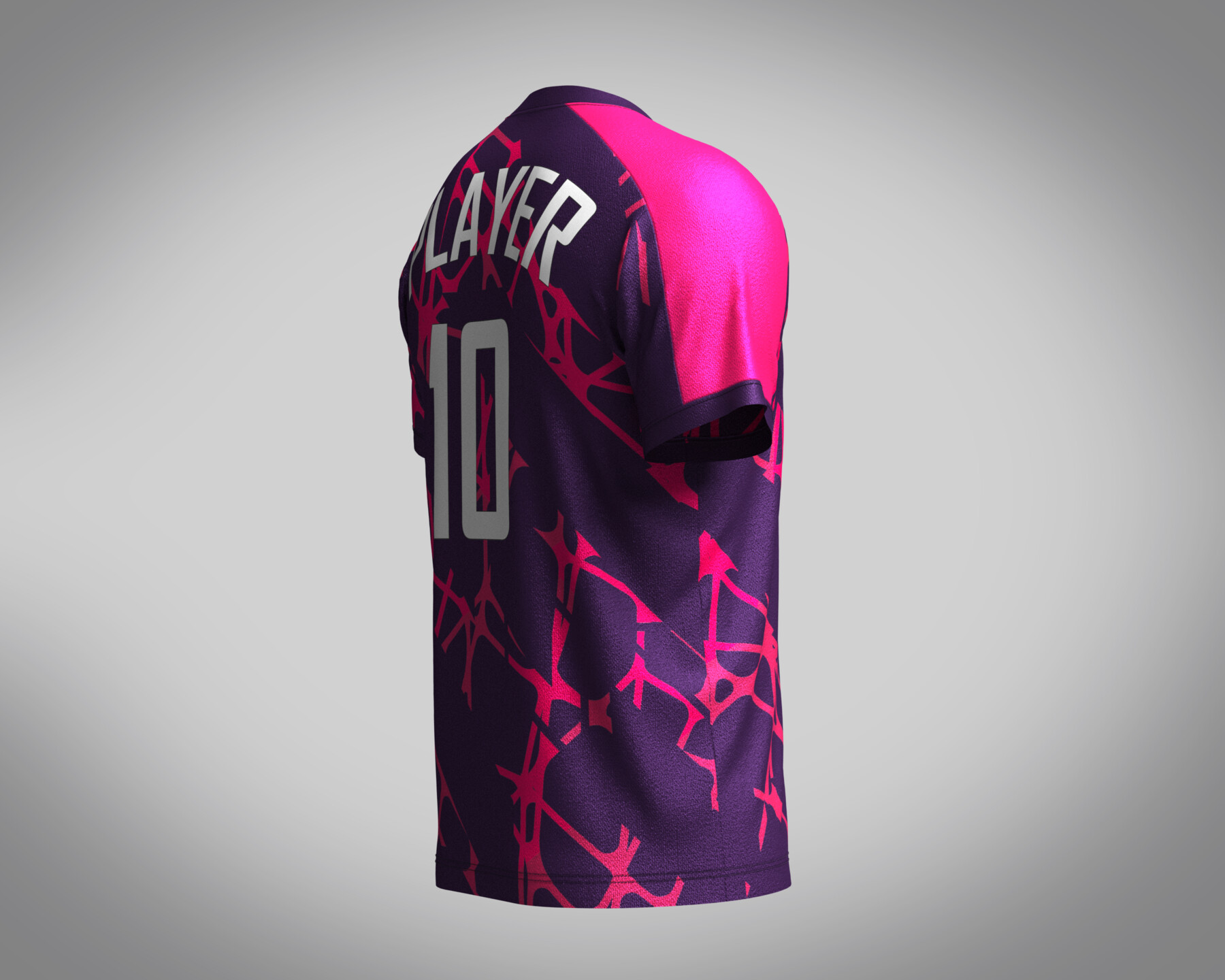 ArtStation - Mens Soccer Hot Pink and Purple Jersey Player-10