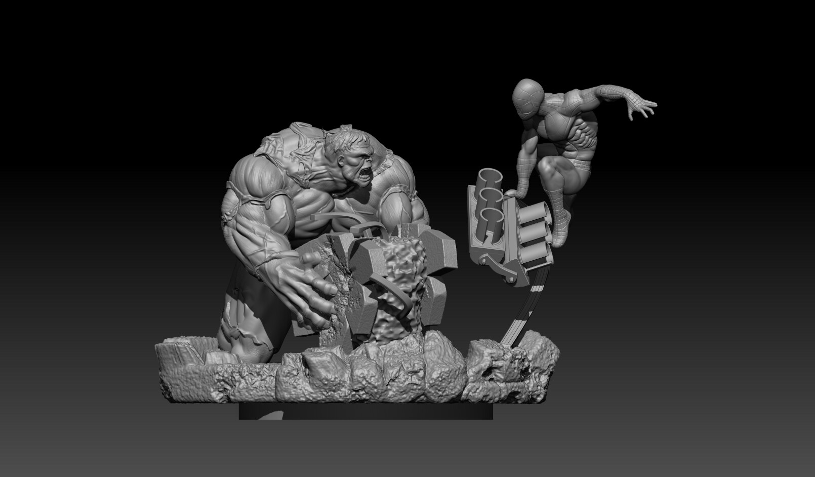 ArtStation - Hulk vs Spiderman | Resources