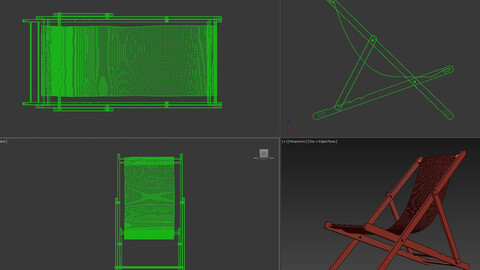 Deck chair 3D model