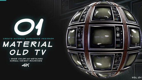Material Old Tv  Made with Substance Designer