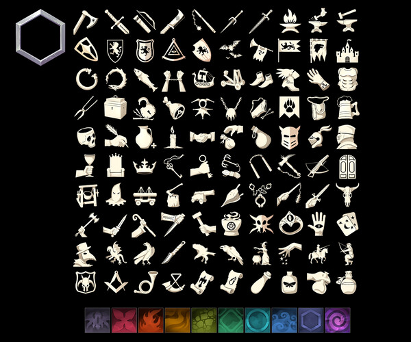 ArtStation - RPG Flat Skills 05 | Game Assets