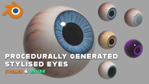 Procedurally Generated Stylised Eyes for Blender (Cycles & Eevee)