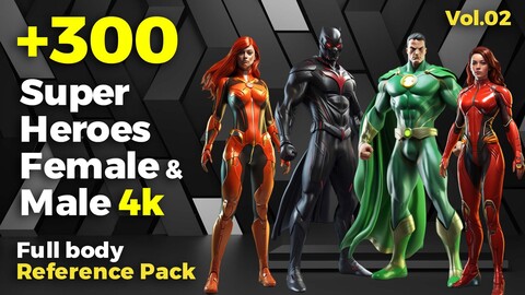 +300 Super Heroes Male & Female (4k)