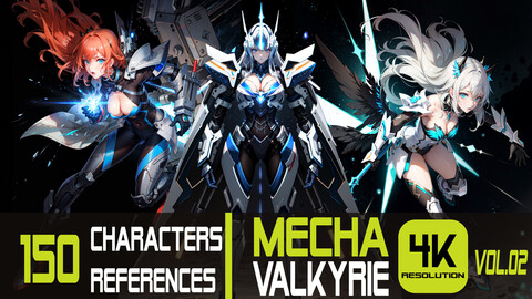150 Mech Girl Valkyrie - Character Reference | 4K Resolution - Vol. 02