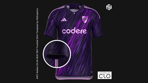 ArtStation - Adidas 23-24 AEROREADY Football Shirt Template for CLO 3D &  Marvelous Designer