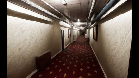 Motel Hallway Starter Template (Unreal Engine)