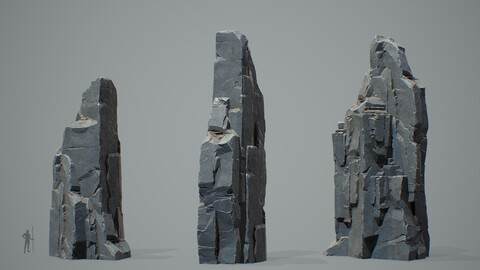 Modular Tall Cliff Rock