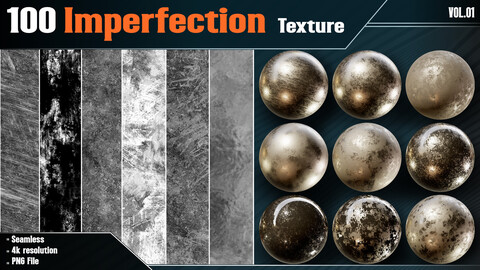 100 Imperfection Texture - Vol.01( 4K In PNG )