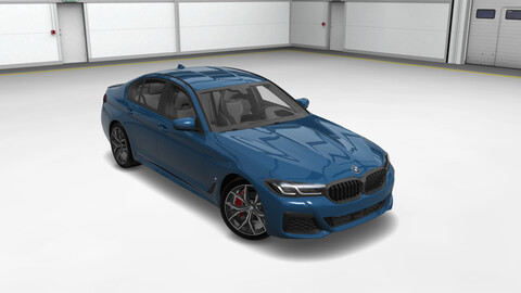 3D Bmw M550d G30 2020 with Textures & Rigged