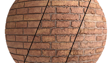 Tiles Materials 29- Brick Walls By Edge Damaged | Sbsar Pbr 4k Seamless