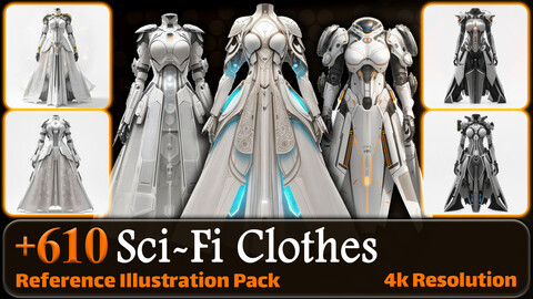 610 Sci-Fi Clothes Reference Pack | 4K | v.11