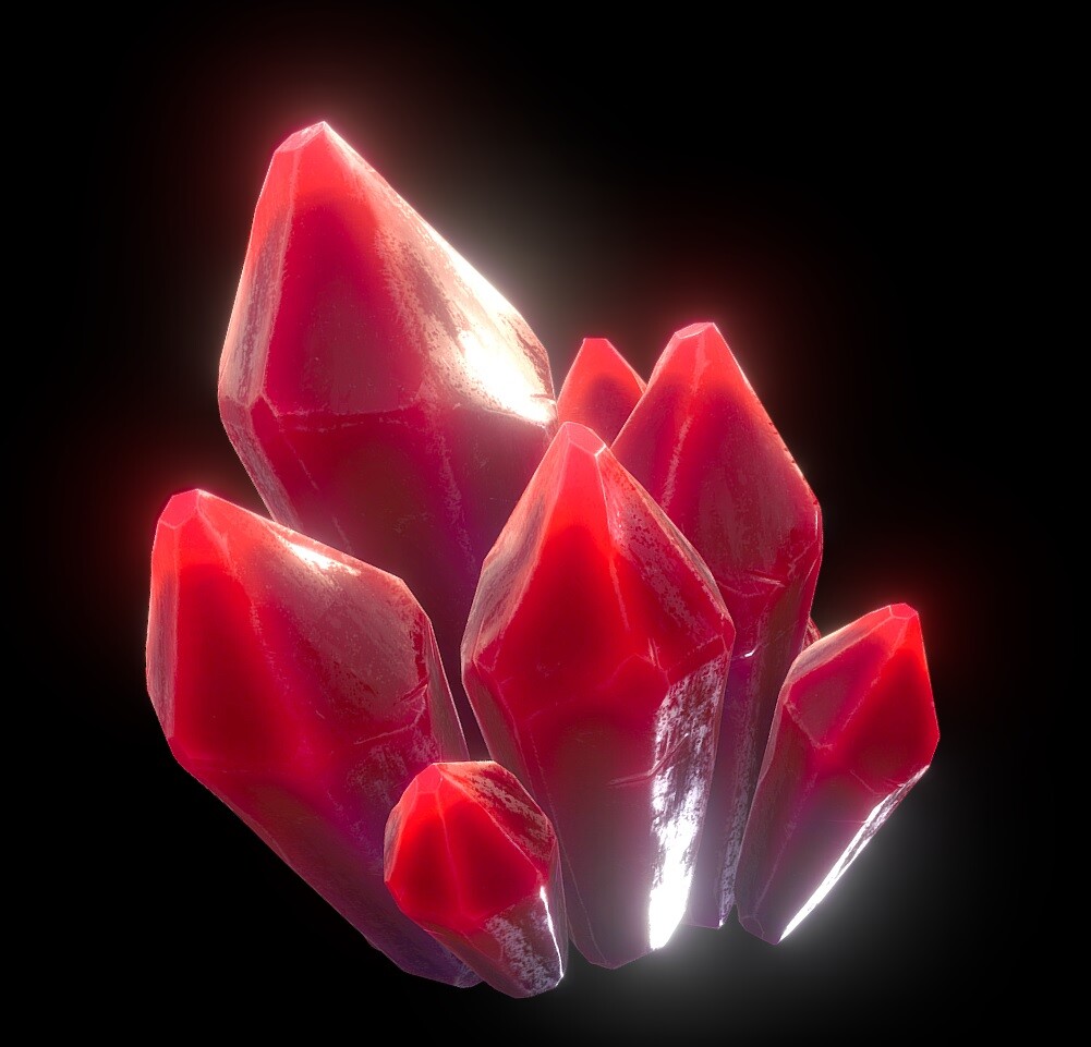 Red Small Crystals PBR Texture