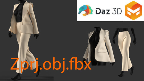 suits for female 8 daz -marvelousdesigner-clo3d