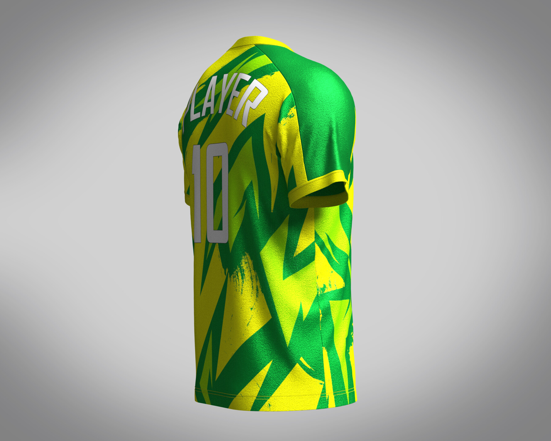 ArtStation - Mens Soccer Multi color Green and yellow Jersey