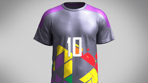 Soccer Ash with Multi color Jersey Player-10