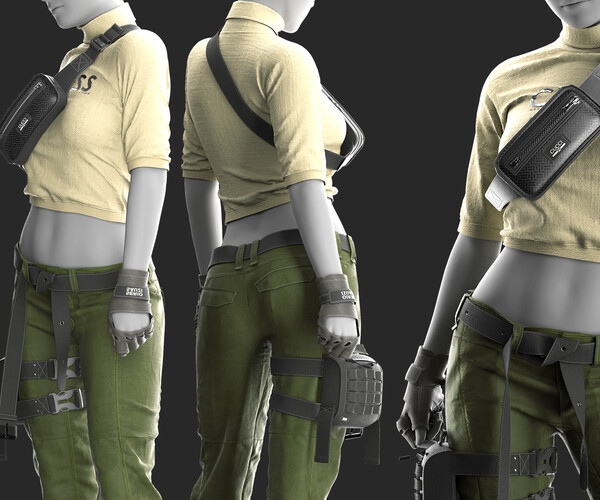 ArtStation - Girl's Outfit 24 - Marvelous / CLO Project file +Video ...