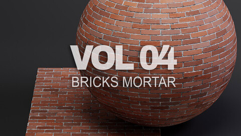 Bricks vol04 Mortar 8K Seamless PBR Materials