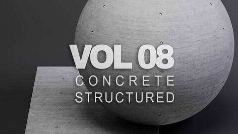 Concrete vol08 Structured 8K Seamless PBR Materials