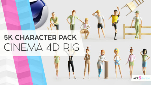 5k - C4D - Rigged Character Pack