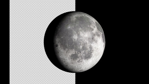 Moon Phases Loop (4K, Alpha Channel)