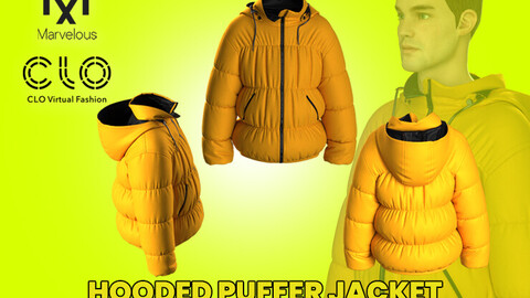 hooded puffer jacket