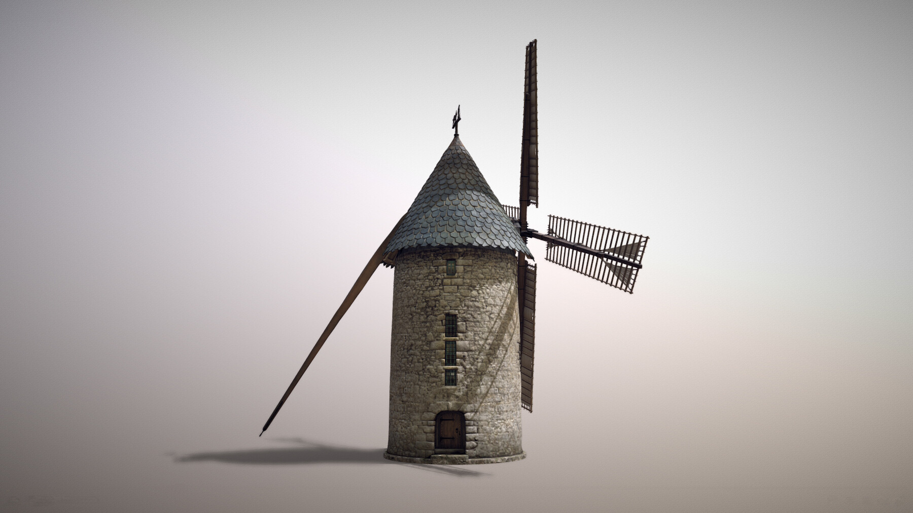 ArtStation - France Windmill Largny-sur-Automne WithLODs | Game Assets