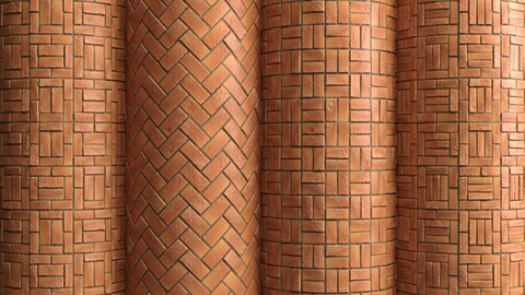 Tiles Materials 8- Brick Walls By Edge Damaged | Sbsar Pbr 4k Seamless