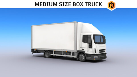 Medium Size Box Truck Low-poly 3D model
