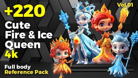 +220 Cute Fire & Ice  Queen(4K)