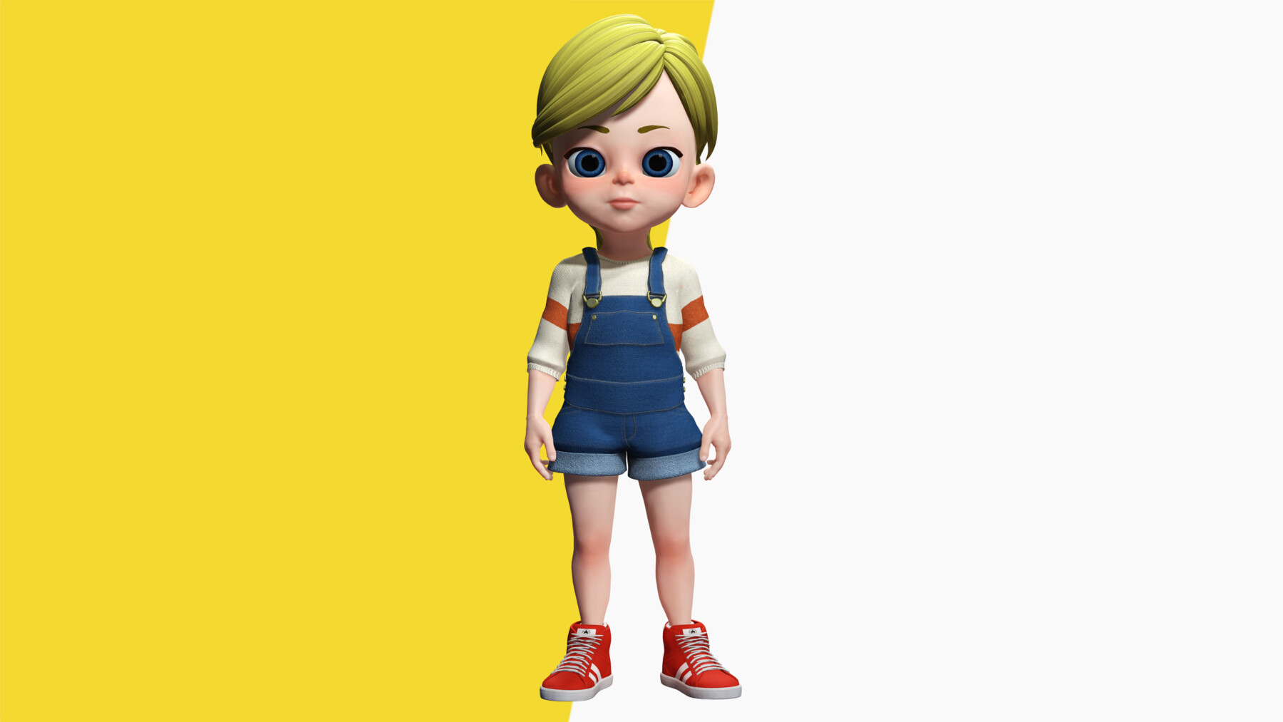 ArtStation - Sister Cartoon girl Rigged 3D model child Low-poly 3D ...