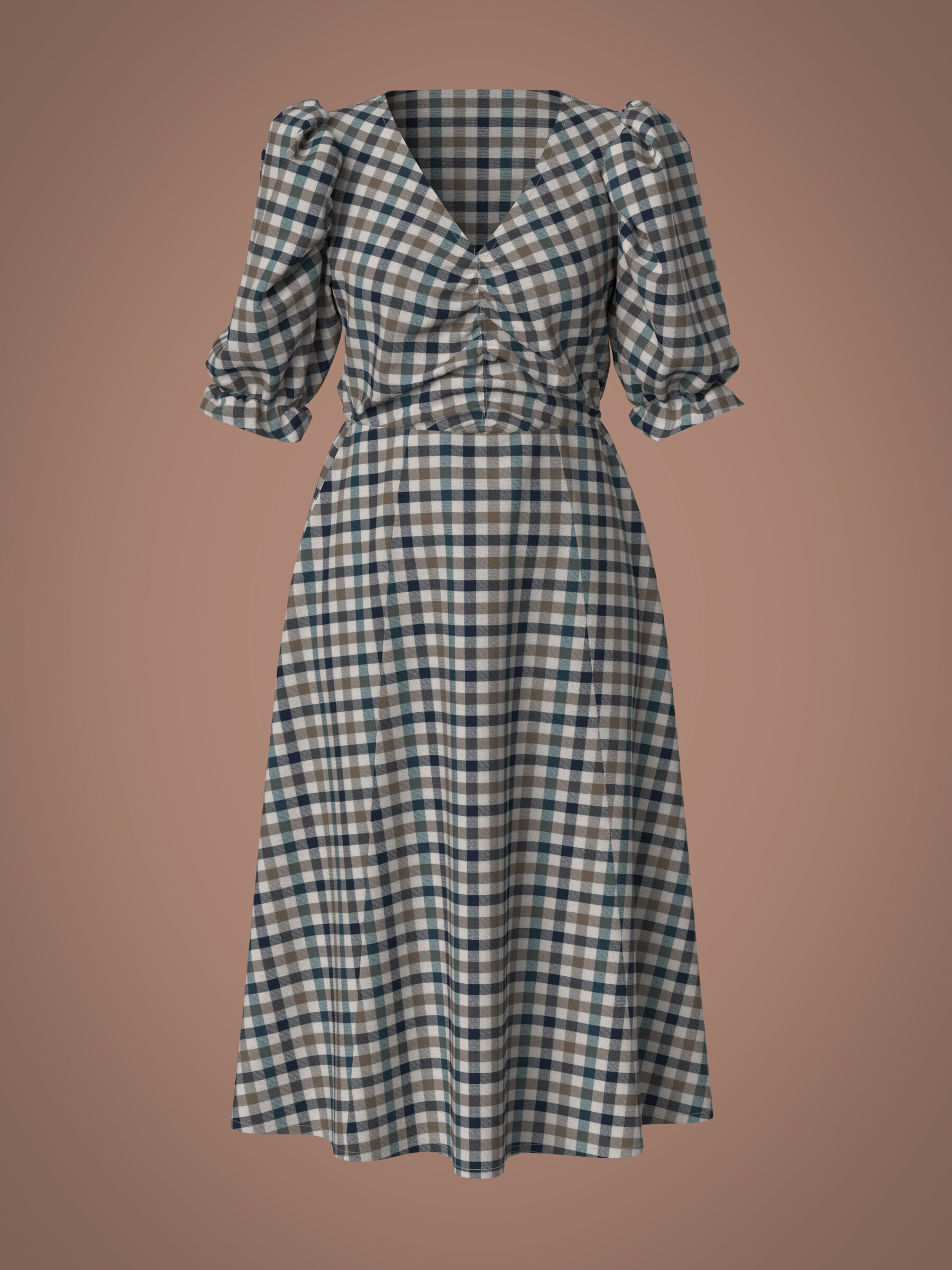 ArtStation - 3D GINGHAM DRESS / WOMEN | Resources